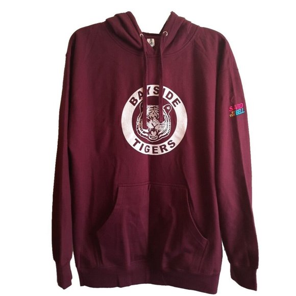 Tigers Nineties Bayside High 90s Throwback Adult Long Sleeve Hoodie Swea… - Picture 2 of 3